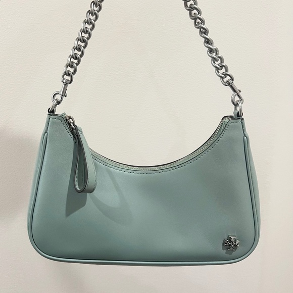 Tory Burch 151 Mercer Small Crescent Leather Shoulder Bag - Picture 1 of 6